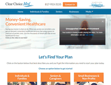 Tablet Screenshot of clearchoicemed.com